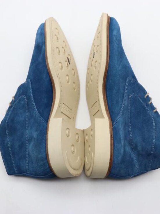 Bugatchi Chukka Blue Suede Men\'s Size 11.5 Lace Up Plain Toe  Boots Shoes main image 10